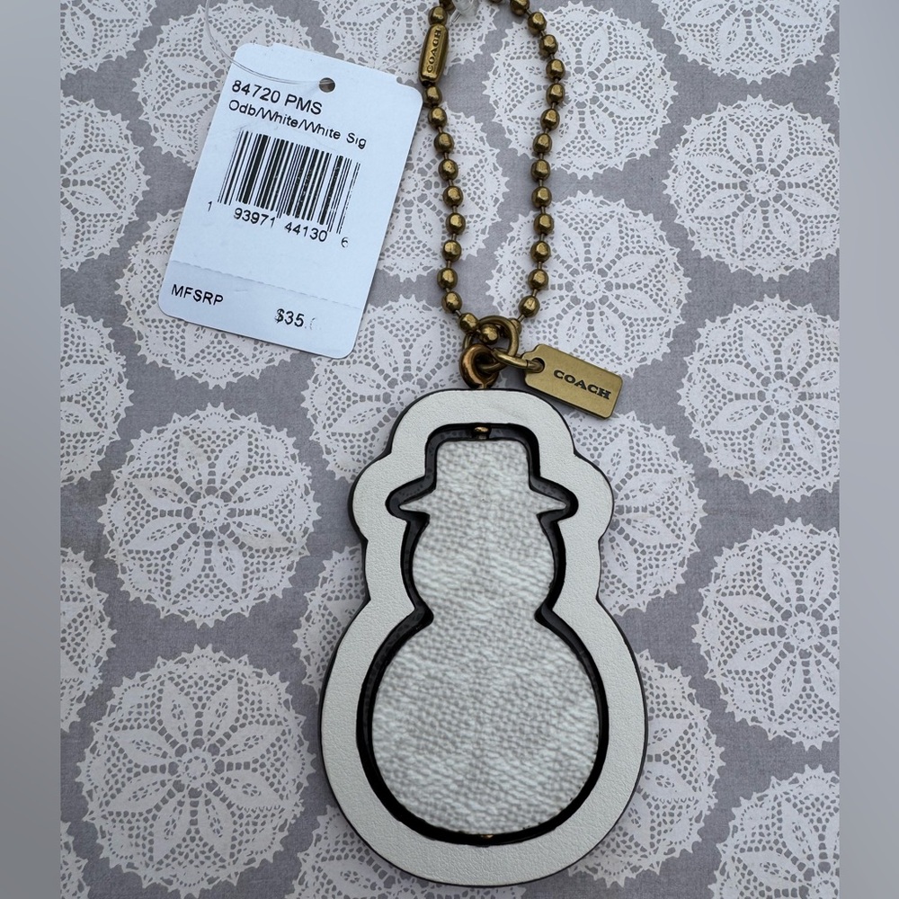 Coach Spinning Snowman Hangtag 84720